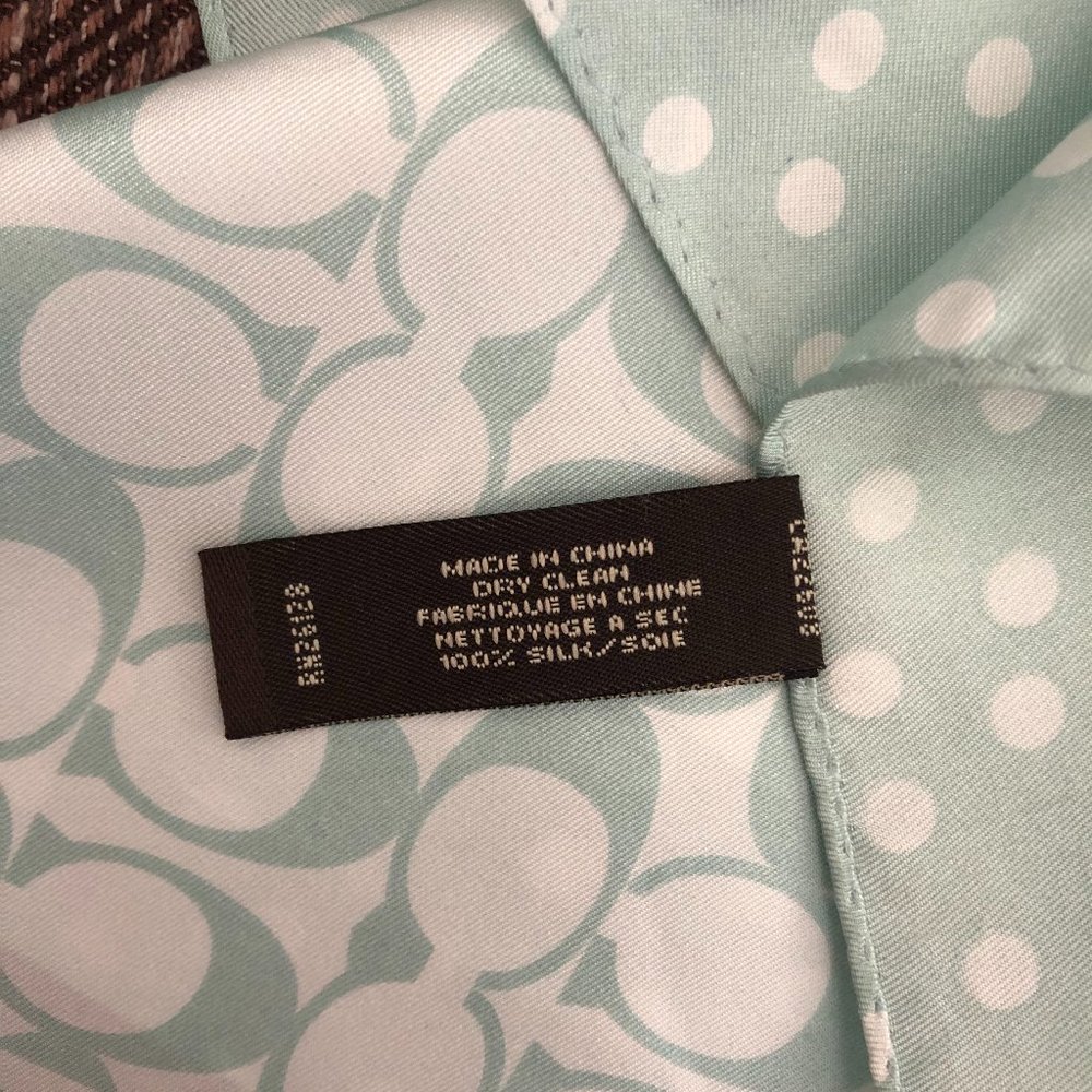 Pale Blue Square Coach Scarf